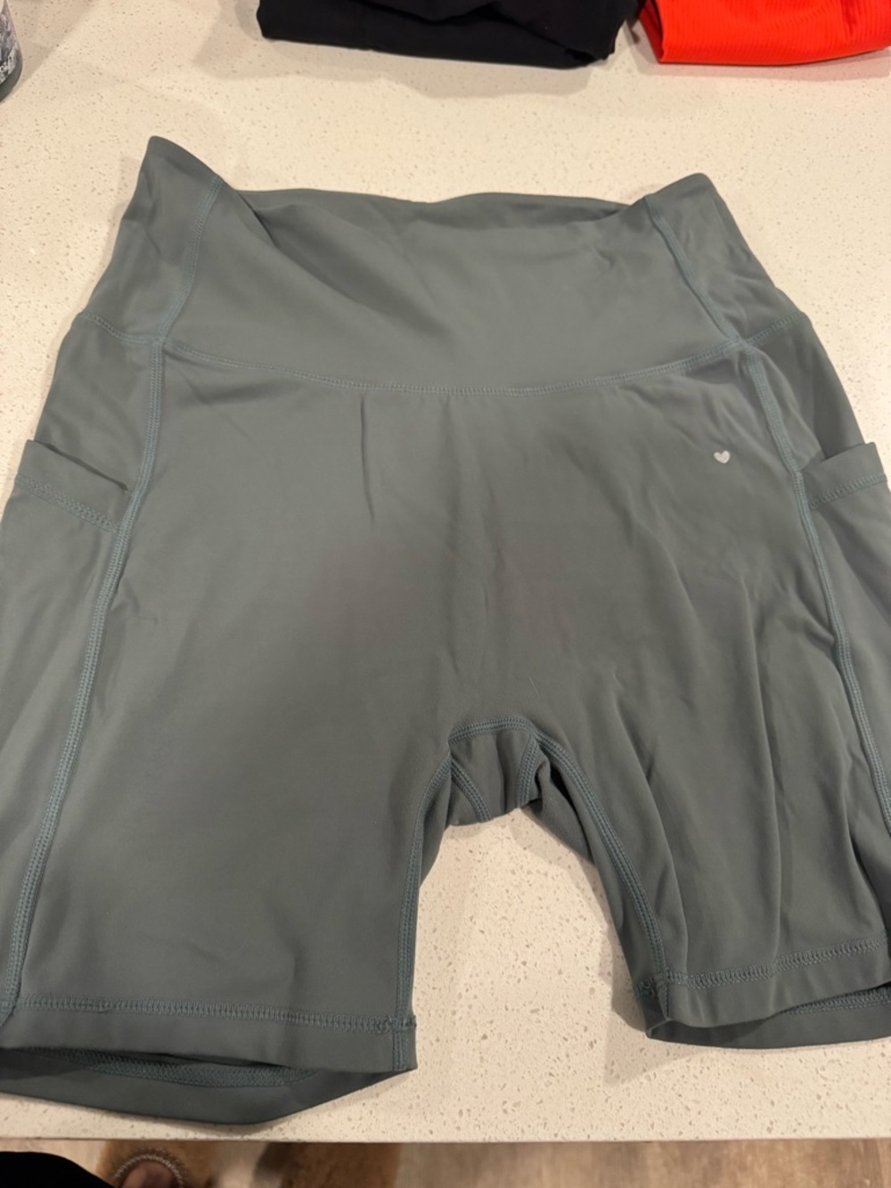 High-Rise Women’s Bike Shorts in Sage Green